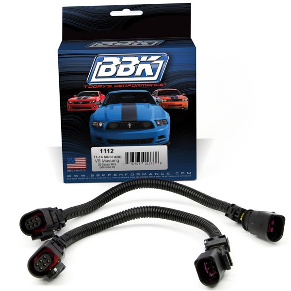 BBK O2 Sensor Extensions - Front (11-14 Mustang 5.0)