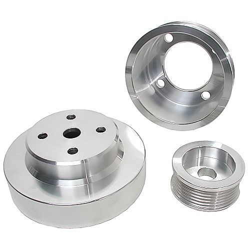 USED BBK Polished Aluminum Underdrive Pulleys (86-93 Mustang 5.0) 1553