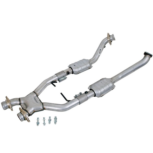 BBK 2.5" X-Pipe w/ High Flow Converters (96-98 Cobra) 1618
