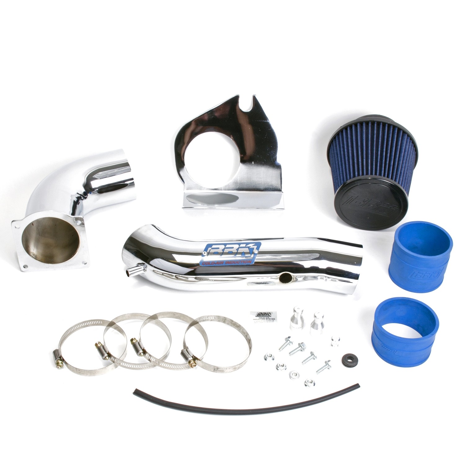 USED BBK Fenderwell Cold Air Intake Kit - Chrome (99-04 Mustang V6) 1719