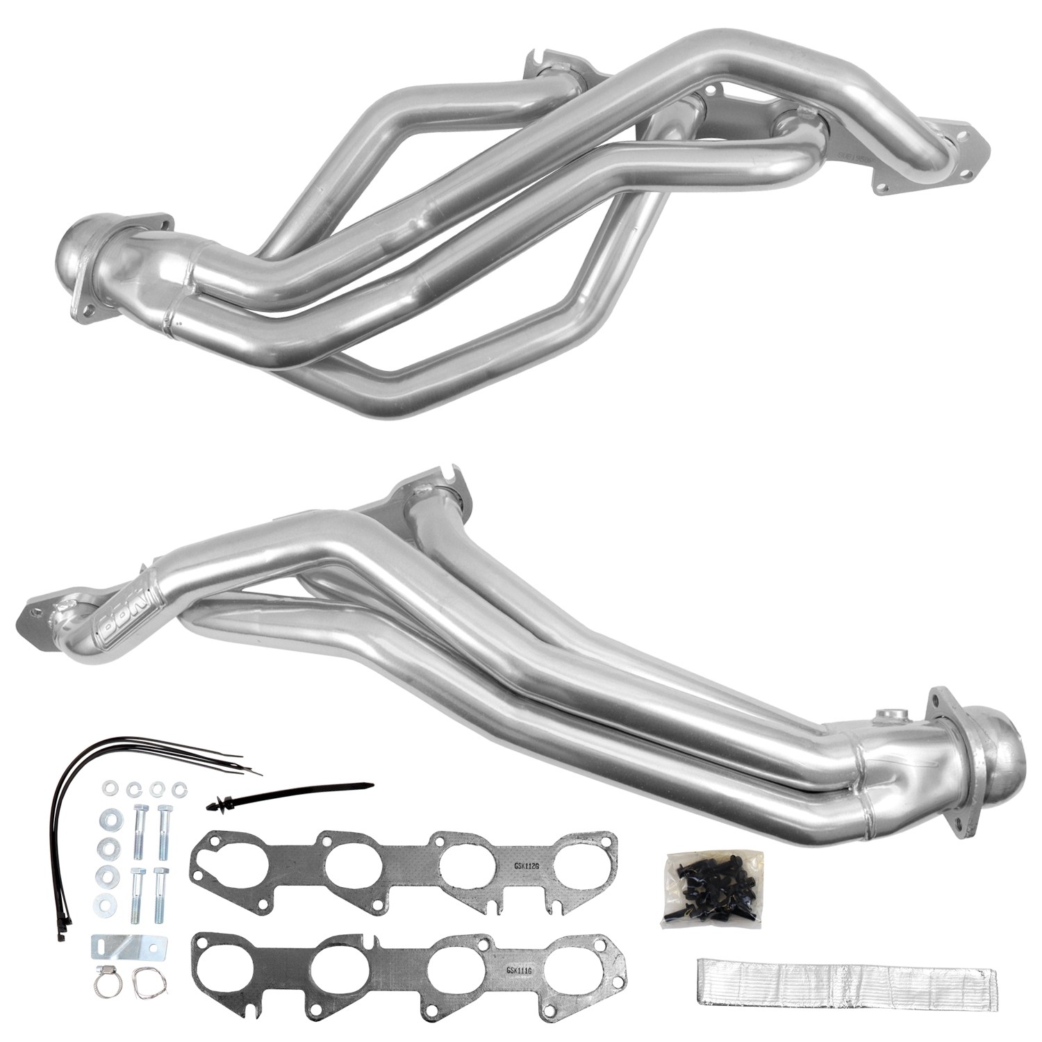 BBK 09-24 Dodge Ram 1500 5.7L Hemi 1-3/4” Long Tube Exhaust Headers - Polished Silver Ceramic