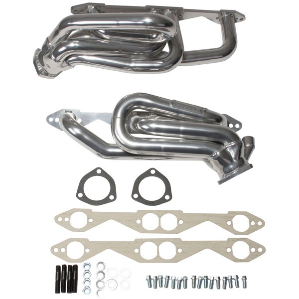 BBK 1-5/8" Shorty Headers - Silver Ceramic (96-99 GM Truck 5.0, 5.7L)