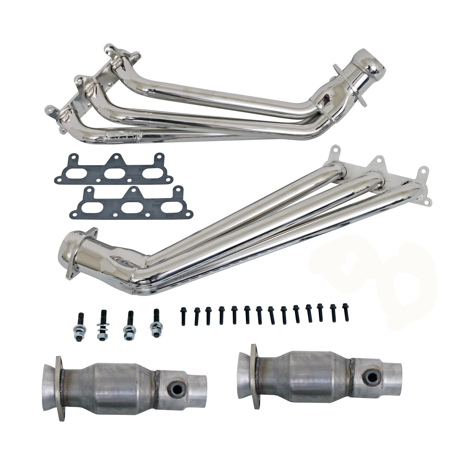 BBK 1-3/4" Chrome Long Tube Headers w/ Converters (10-11 Camaro V6)