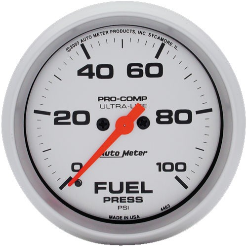Autometer Ultra-Lite 2-5/8" Fuel Pressure Gauge 0-100 PSI Mechanical