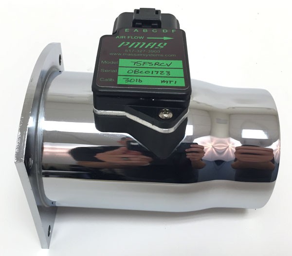 PMAS 75MM Flanged Mass Air Meter 30lb Chrome (88-95 Mustang 5.0)
