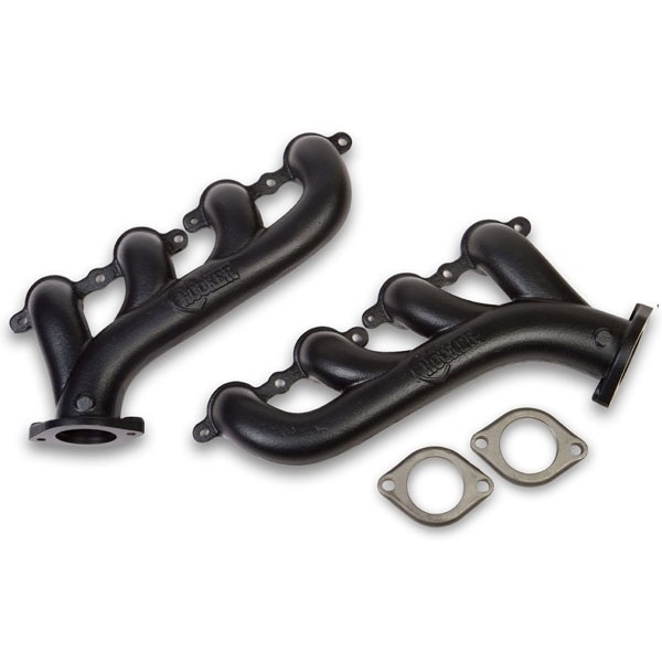 Hooker LS-Series Cast Iron Exhaust Manifolds - Black Ceramic