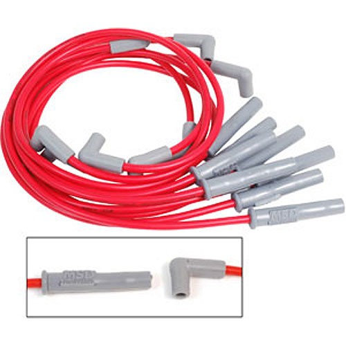 MSD 8.5mm Super Conductor Spark Plug Wires - Red (1979-93 Mustang 5.0L) 31329