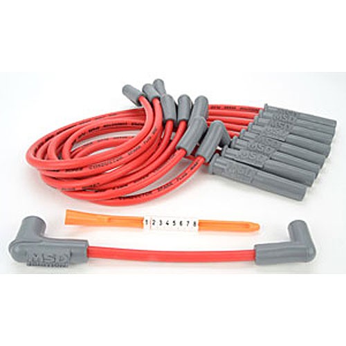 MSD 8.5mm Super Conductor Spark Plug Wires - Red (1994-95 Mustang 5.0L) 32209