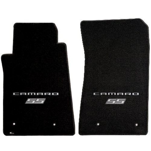 Lloyd Floor Mats Black w/ Silver Camaro SS Logo (10-12 Camaro SS) UM-CAM4-BLK-S-SS