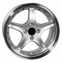 1987-93 Mustang Cobra R Wheel 17x8 Silver With Machined Lip Riveted