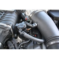 JLT Oil Separator V3.0 Driver Side Black (11-17 Mustang w/ Roush SC)