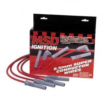 MSD 8.5mm Super Conductor Spark Plug Wires - Red (1994-98 Mustang 3.8L V6) 32289