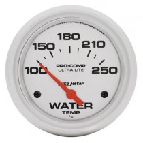 Autometer Ultra-Lite 2-5/8" Water Temperature Gauge 100-250`F Mechanical