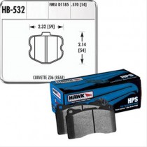 Hawk HPS Rear Brake Pads (06-13 Corvette Z06 6.2, 7.0L) HB532F.570
